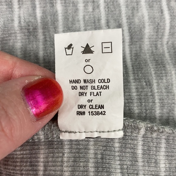 Code X Mode Gray Striped Long Sleeve Tie Back Tee - Picture 13 of 13